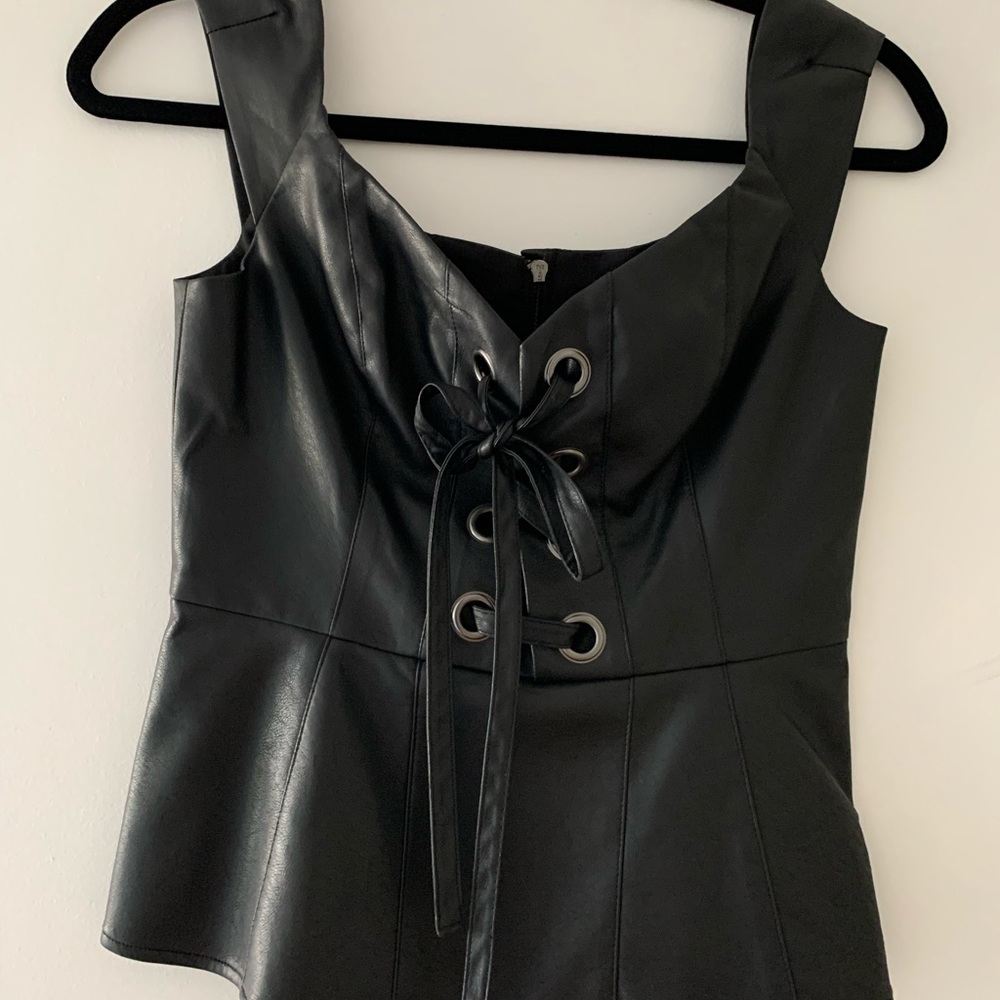 Bcbg leather top